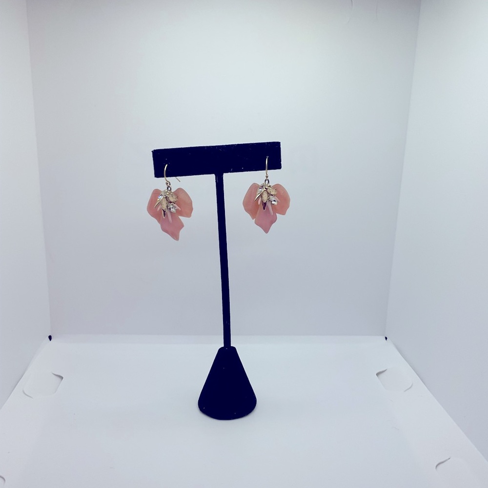 Alexis Bittar lucite and crystal floral earrings
